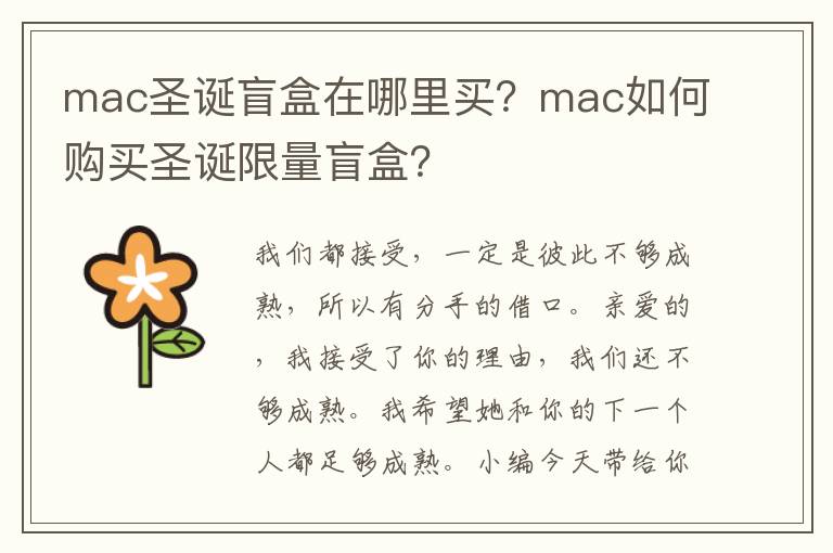 mac圣诞盲盒在哪里买？mac如何购买圣