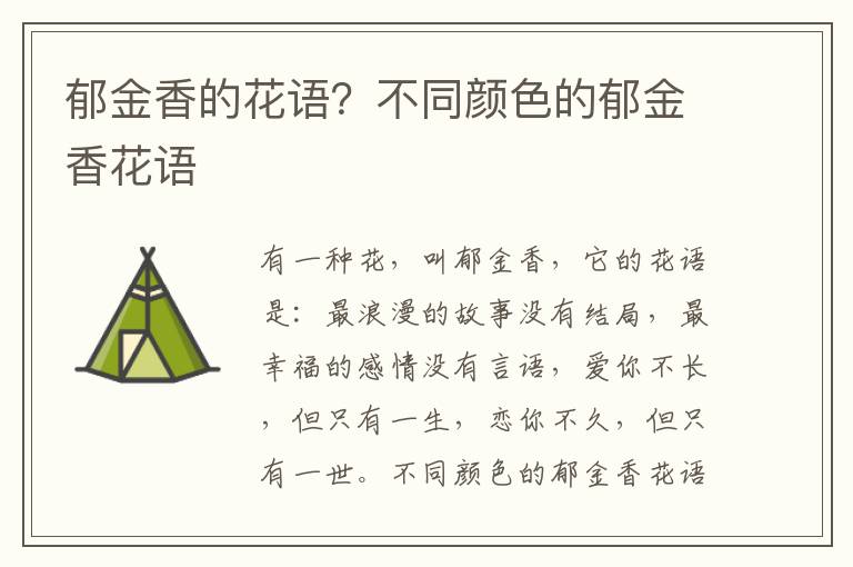 郁金香的花语？不同颜色的郁金香花语