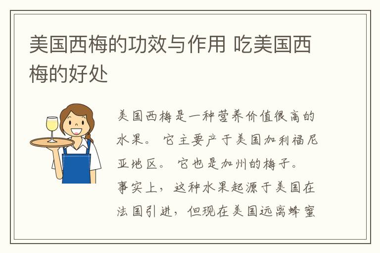 美国西梅的功效与作用 吃美国西梅的好处