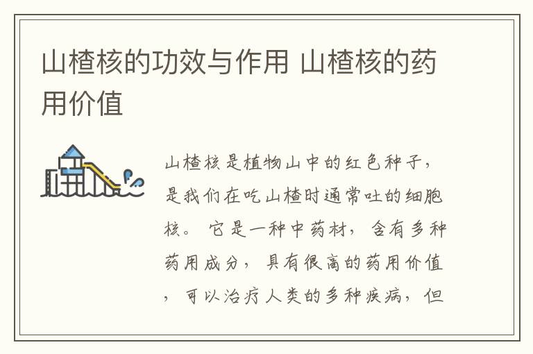 山楂核的功效与作用 山楂核的药用价值