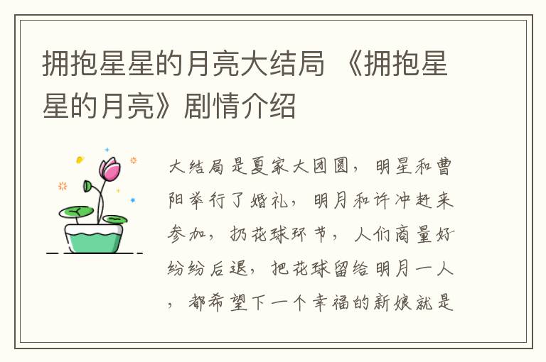 拥抱星星的月亮大结局 《拥抱星星的月亮》剧情介绍