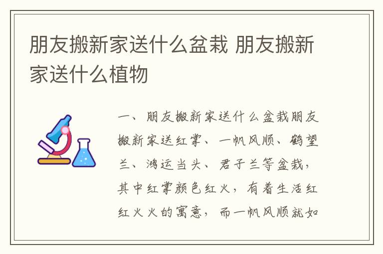 朋友搬新家送什么盆栽 朋友搬新家送什么植物
