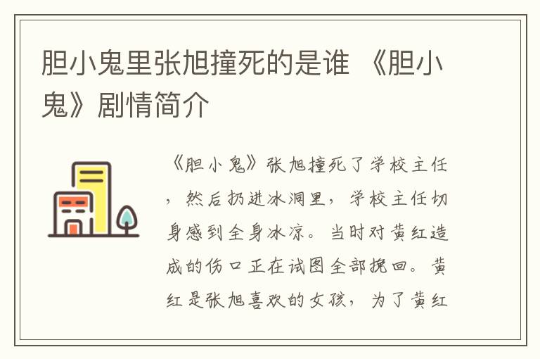 胆小鬼里张旭撞死的是谁 《胆小鬼》剧情简介