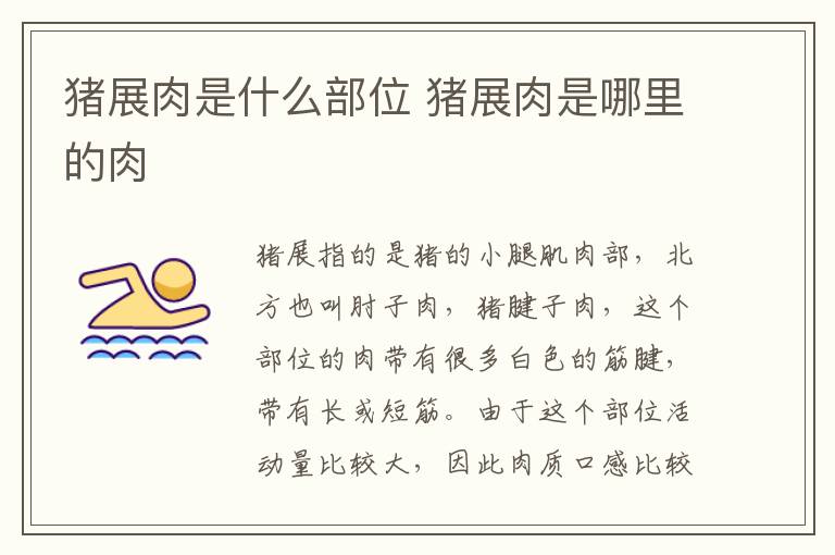 猪展肉是什么部位 猪展肉是哪里的肉