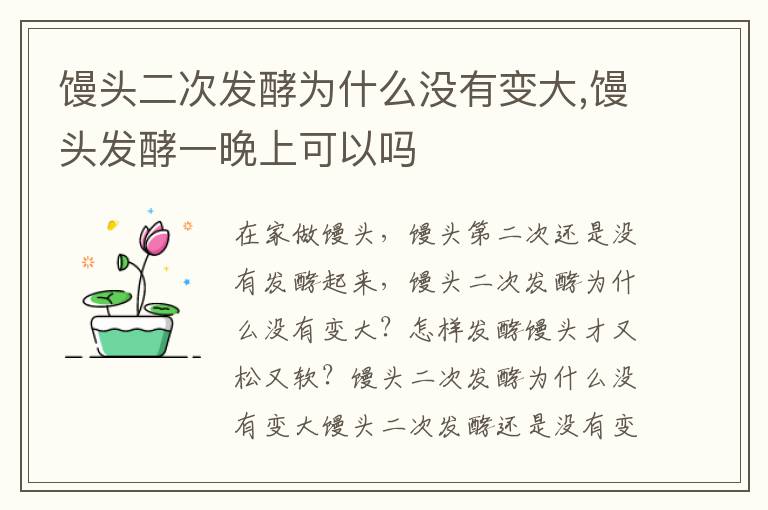 馒头二次发酵为什么没有变大,馒头