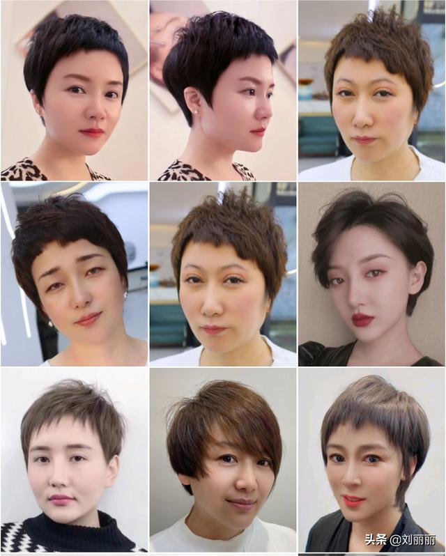 女士短发发型设计图片？适合夏天剪的超短发