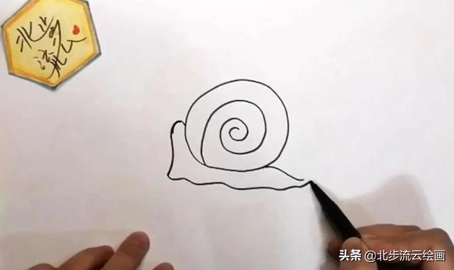 画蜗牛最简单的画法？儿童画蜗牛的图片