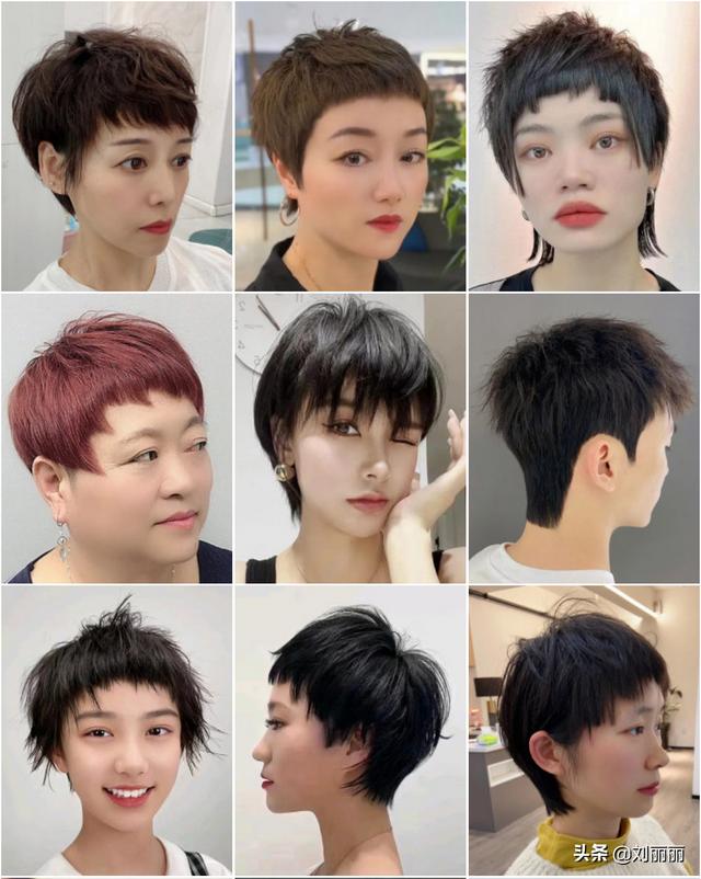 女士短发发型设计图片？适合夏天剪的超短发