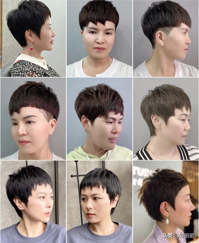 女士短发发型设计图片？适合夏天剪的超短发